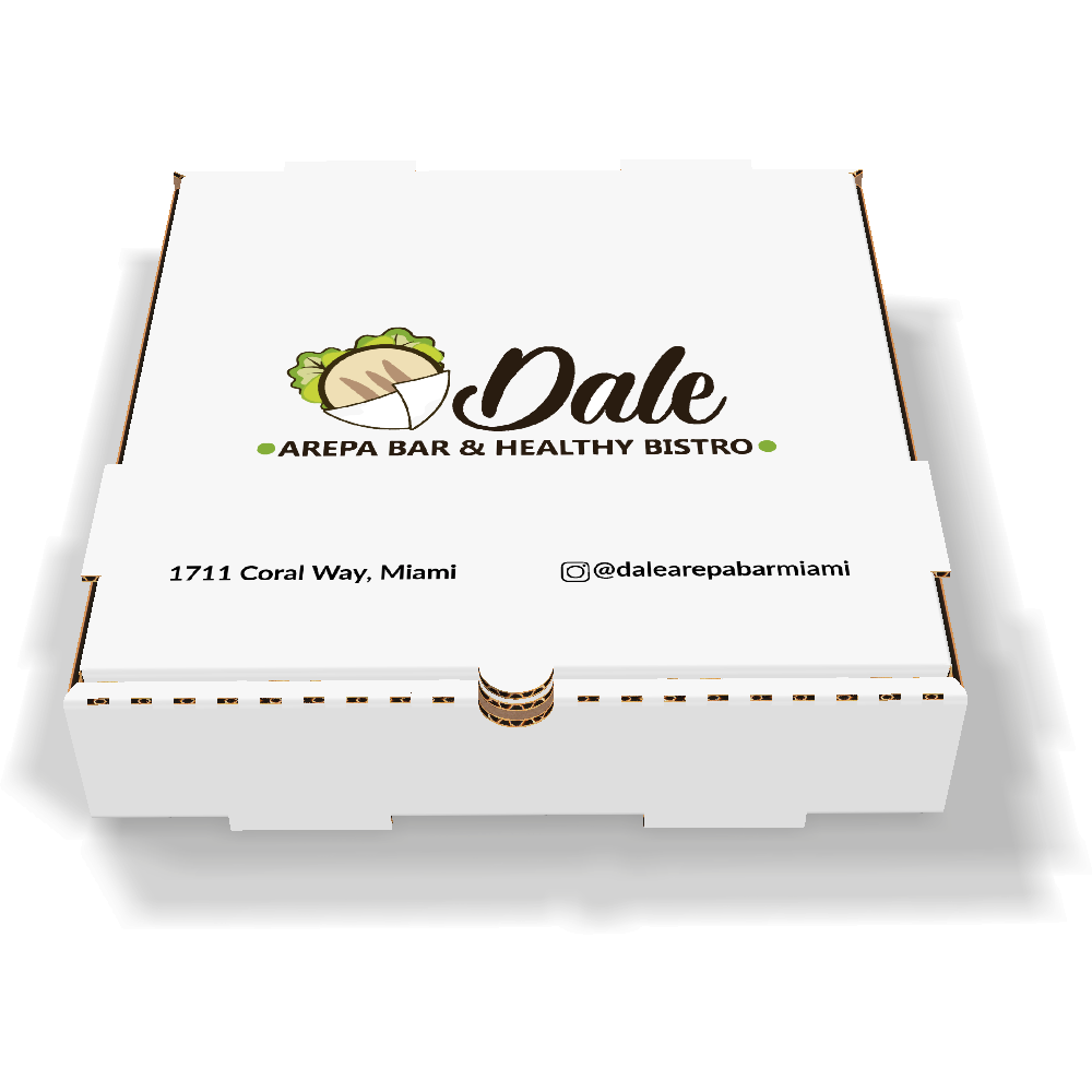 White Pizza Boxes with Custom Logo printed on top