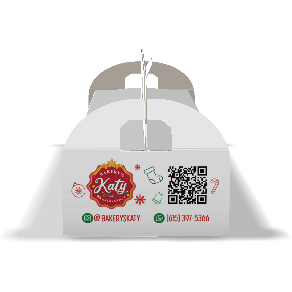 Caja para Pan de Jamón Personalizable con Logos y Social Media (Diseño Feliz Navidad) / Custom Ham Bread Boxes Caja para Pan de Jamón Personalizable con Logos y Social Media (Diseño Feliz Navidad) / Custom Ham Bread Boxes