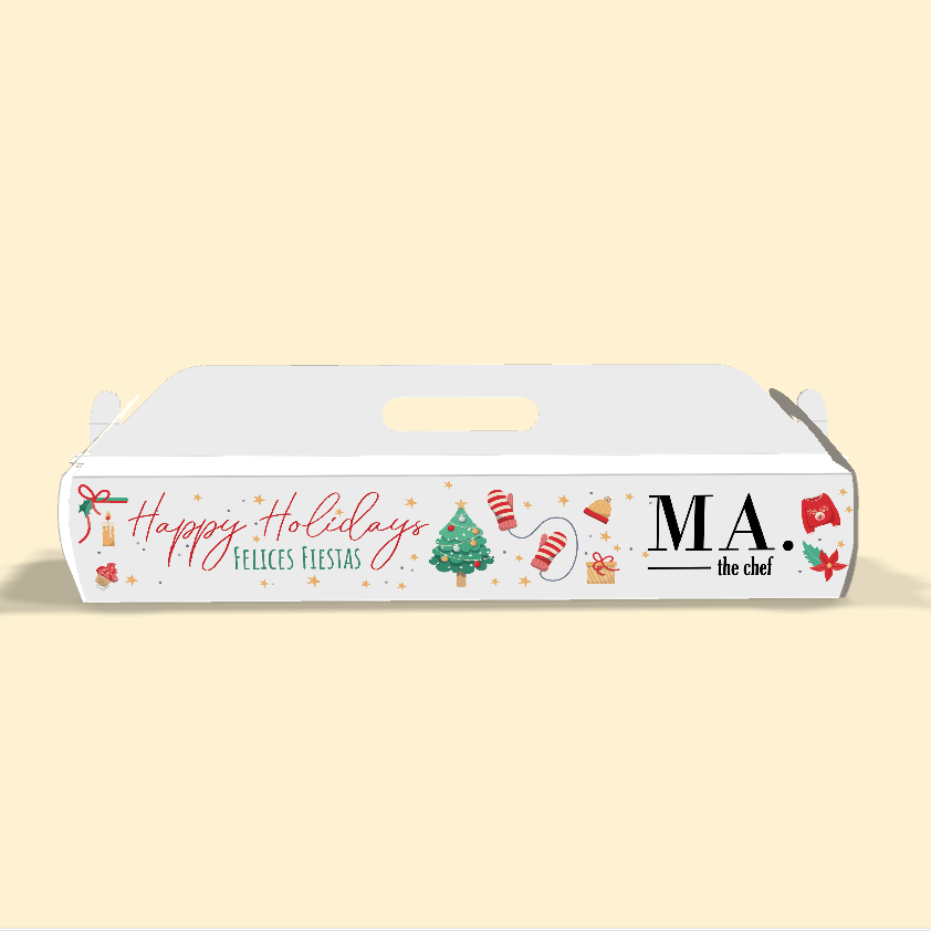 Caja para Pan de Jamón Personalizable con Logos