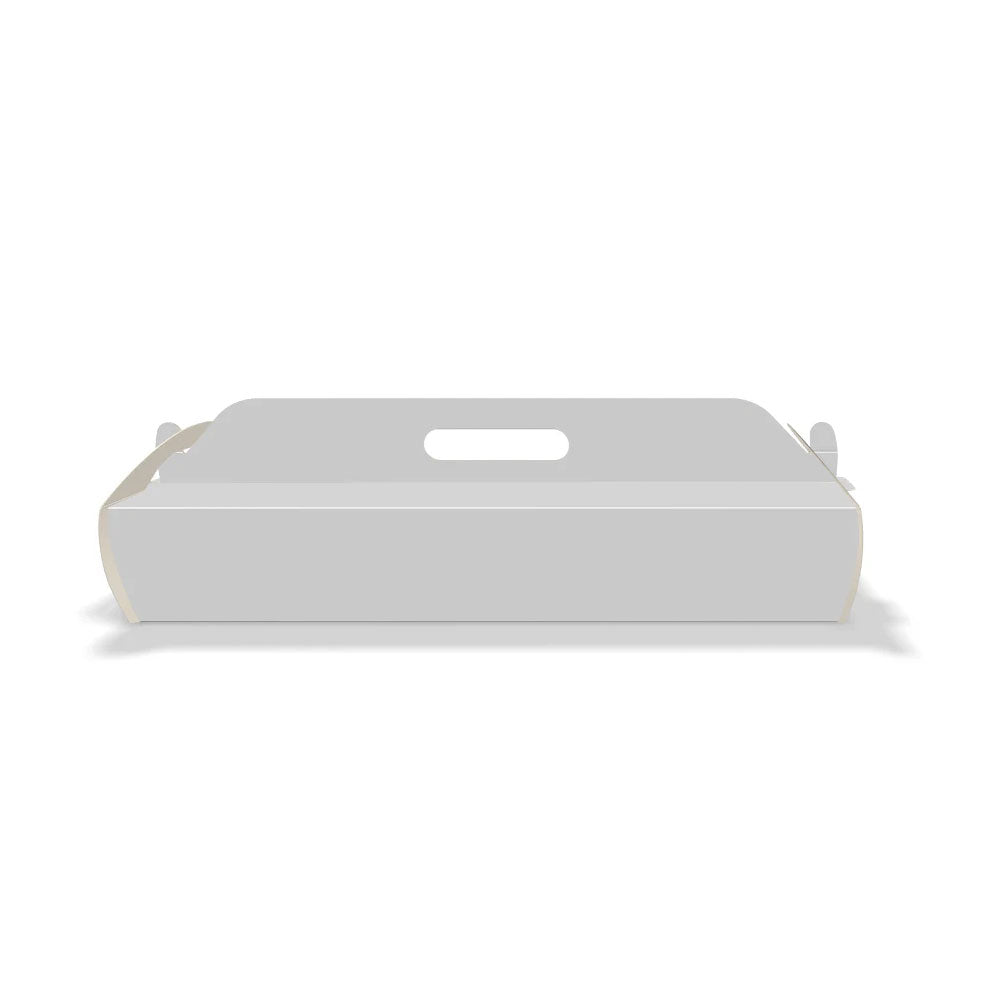 Caja para Pan de Jamón Blanca / Plana