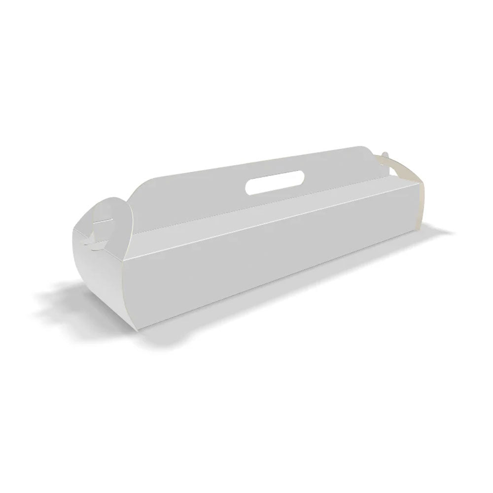 Caja para Pan de Jamón Blanca / Plana