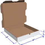 Custom Pizza Boxes - 14"x14"x2" - CARTONBAR
