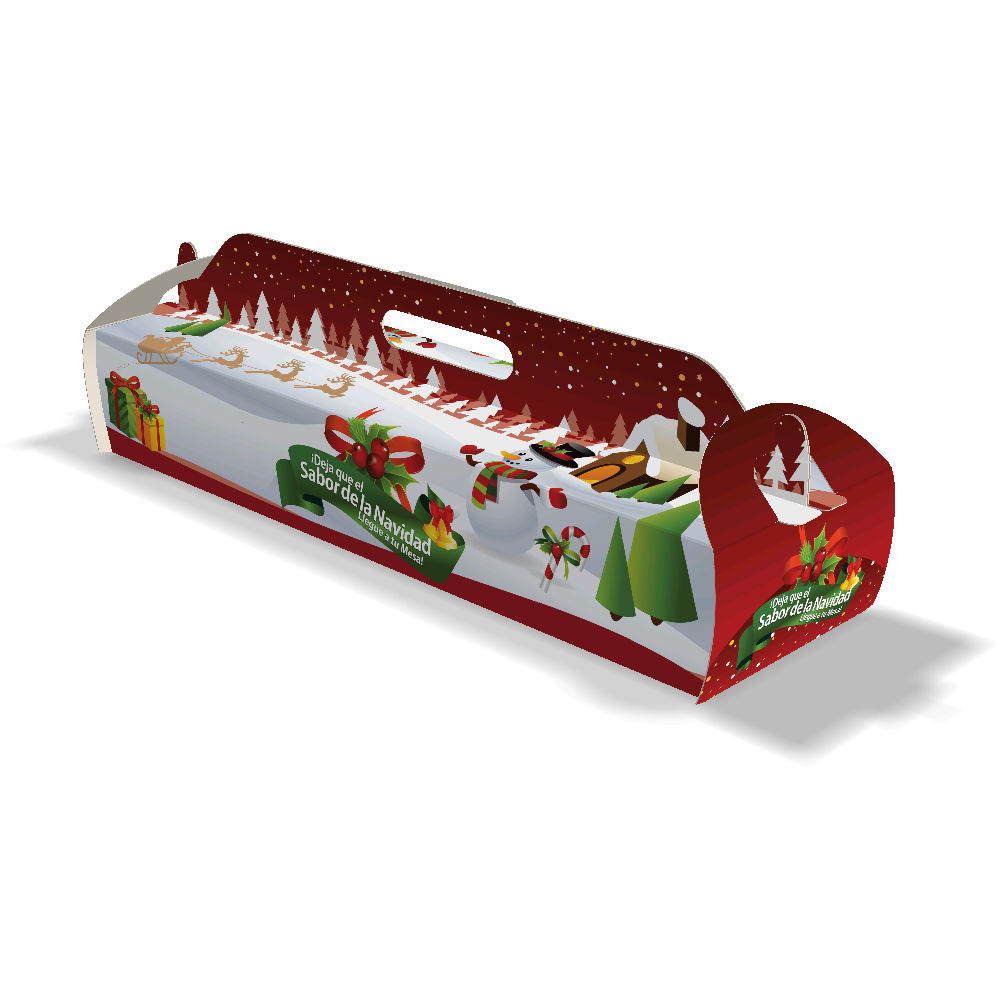 Caja para Pan de Jamón Navideña Generica