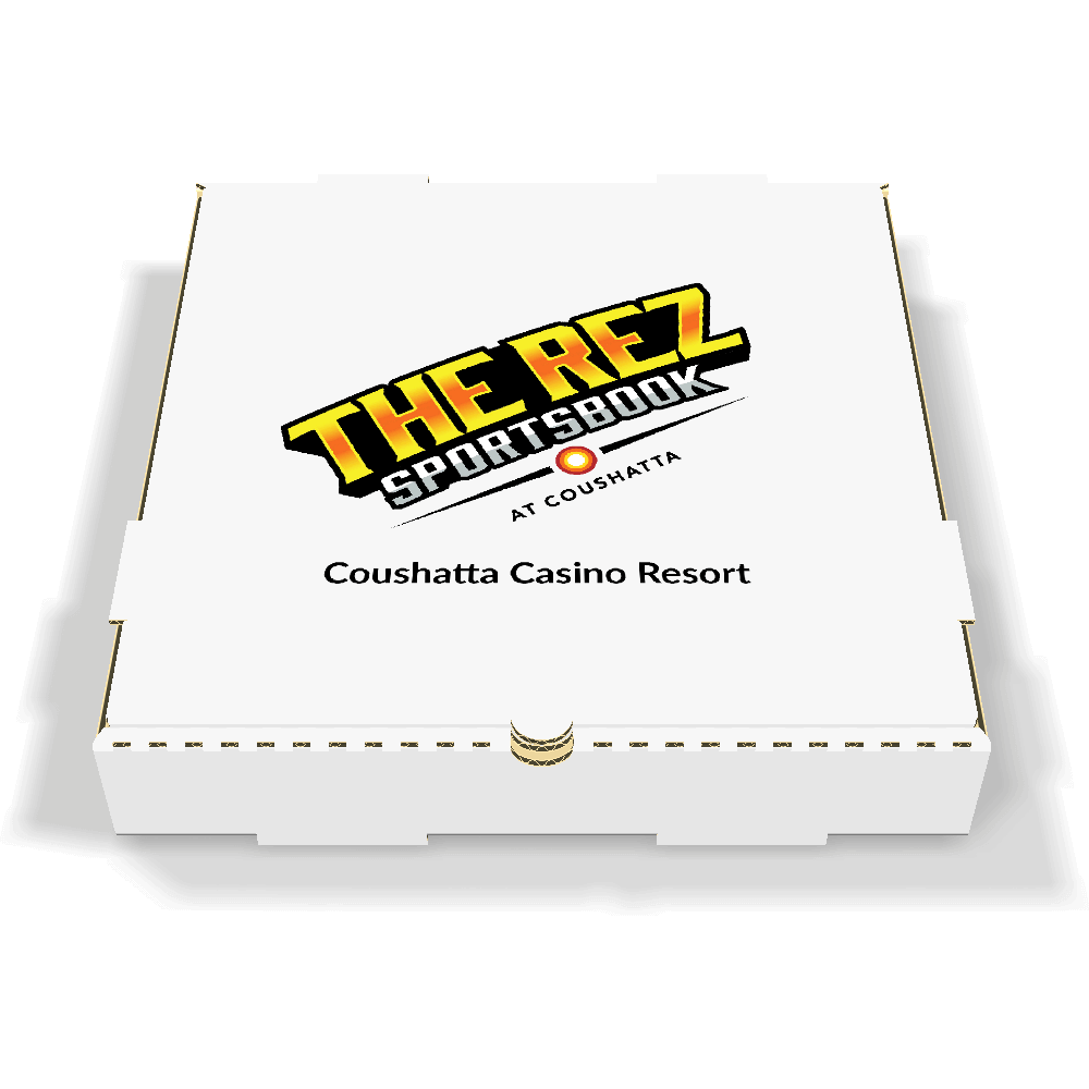 Personalized pizza boxes available in 8 sizes