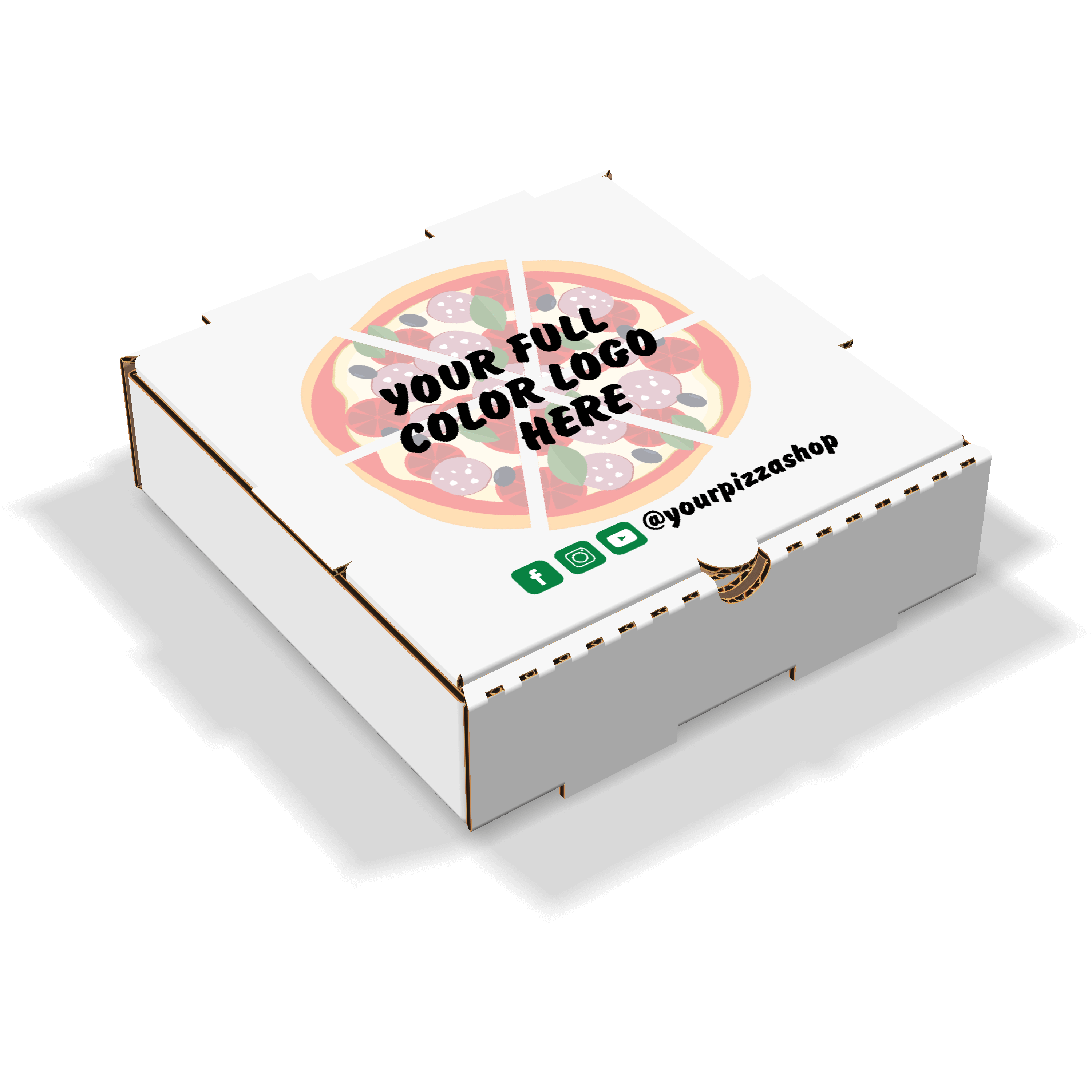 Custom Pizza Boxes - 8"x8"x2" - 50 Bundle near Miami